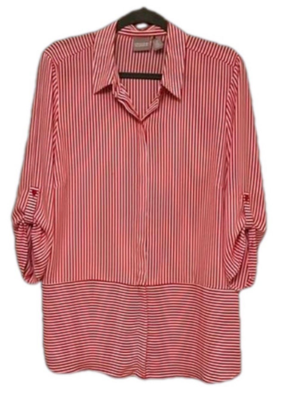 Chicos  Red and white womens Top Size 2